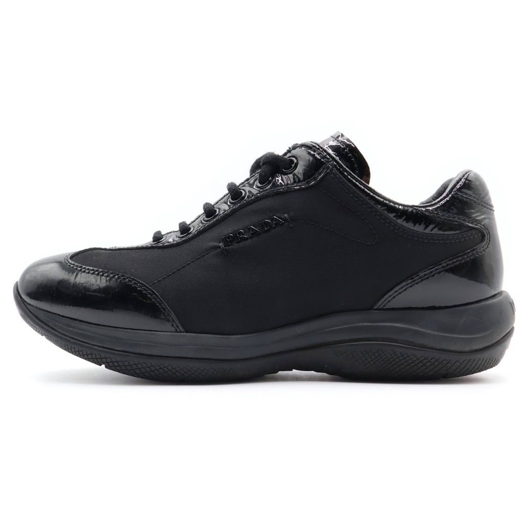 Prada Low Cut Sneakers Enamel Black