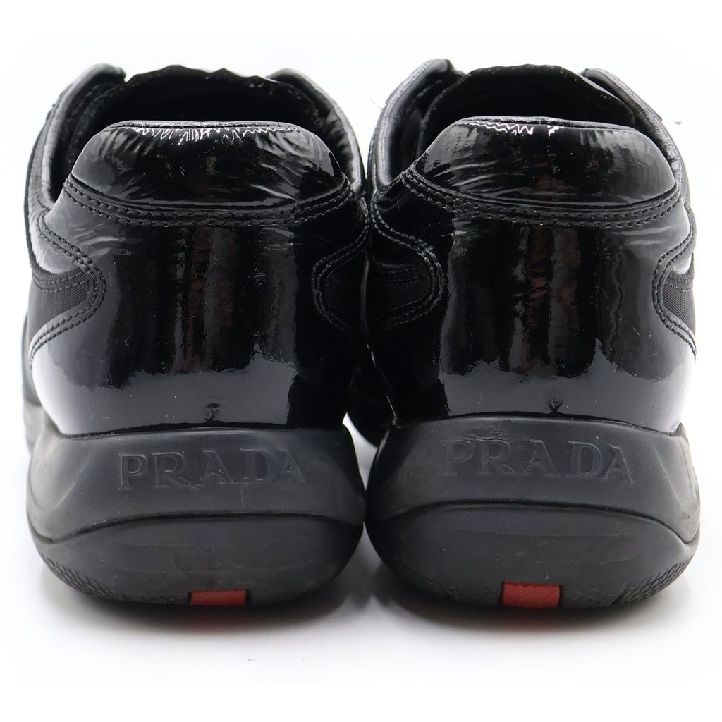 Prada Low Cut Sneakers Enamel Black — view 3