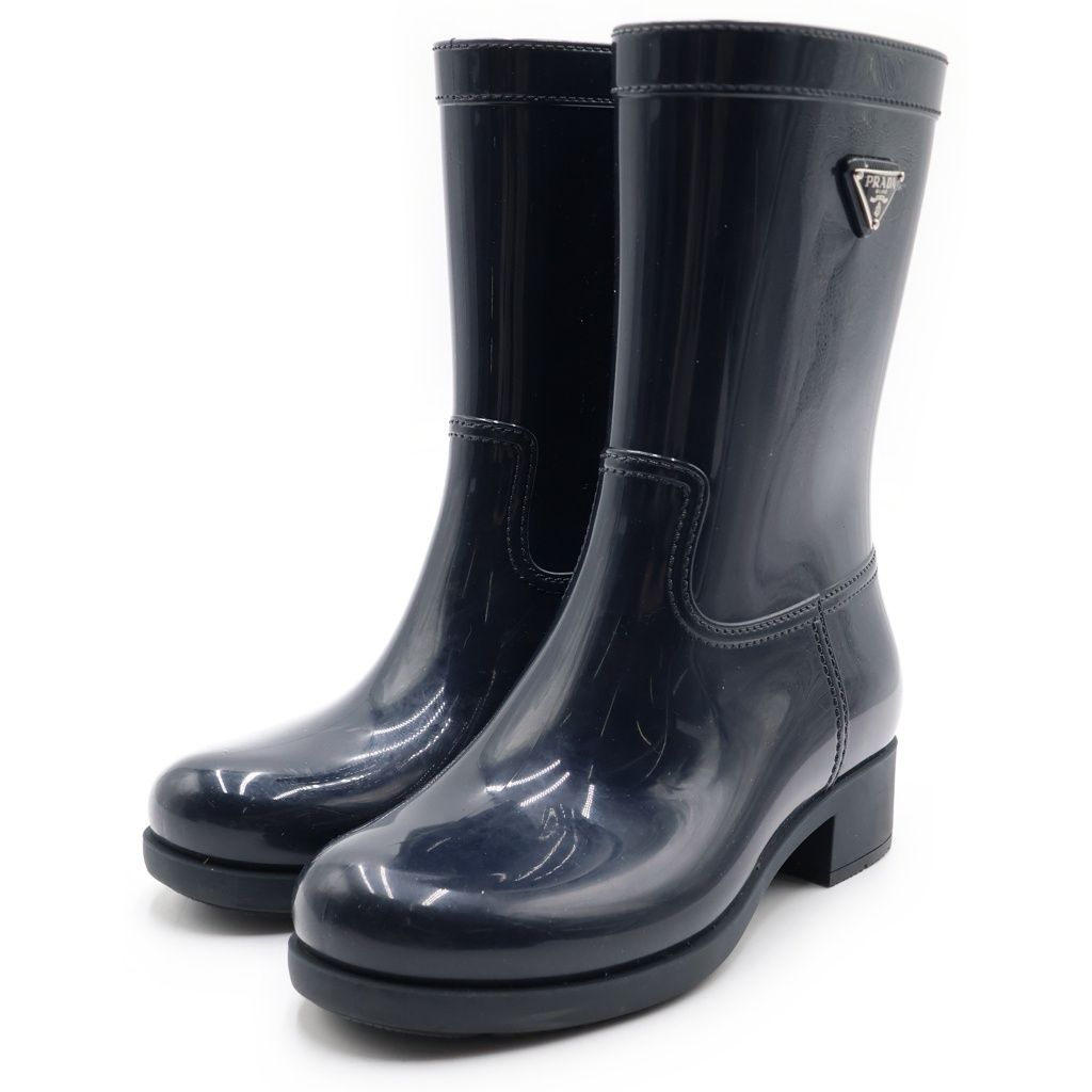 Prada Mule Boots Navy — view 2