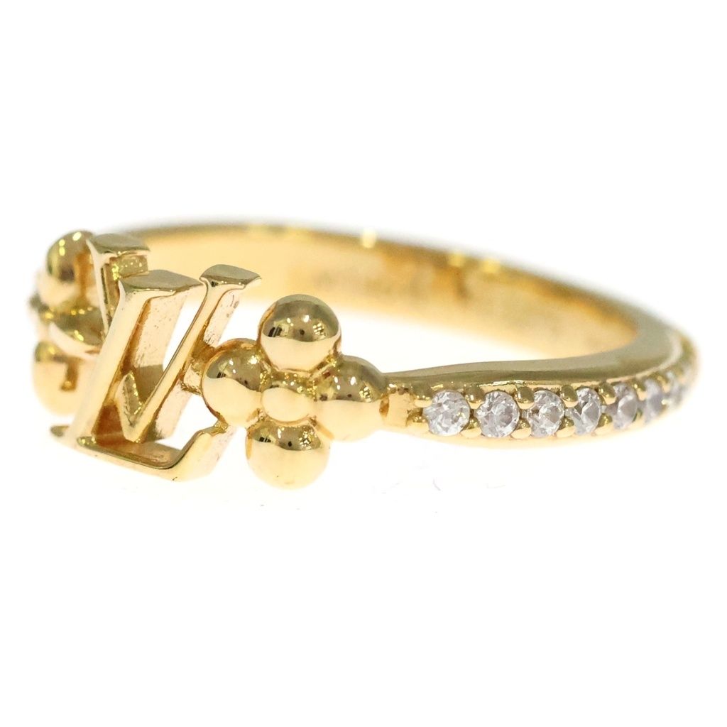Louis Vuitton LV Eye Rhinestone Ring Gold