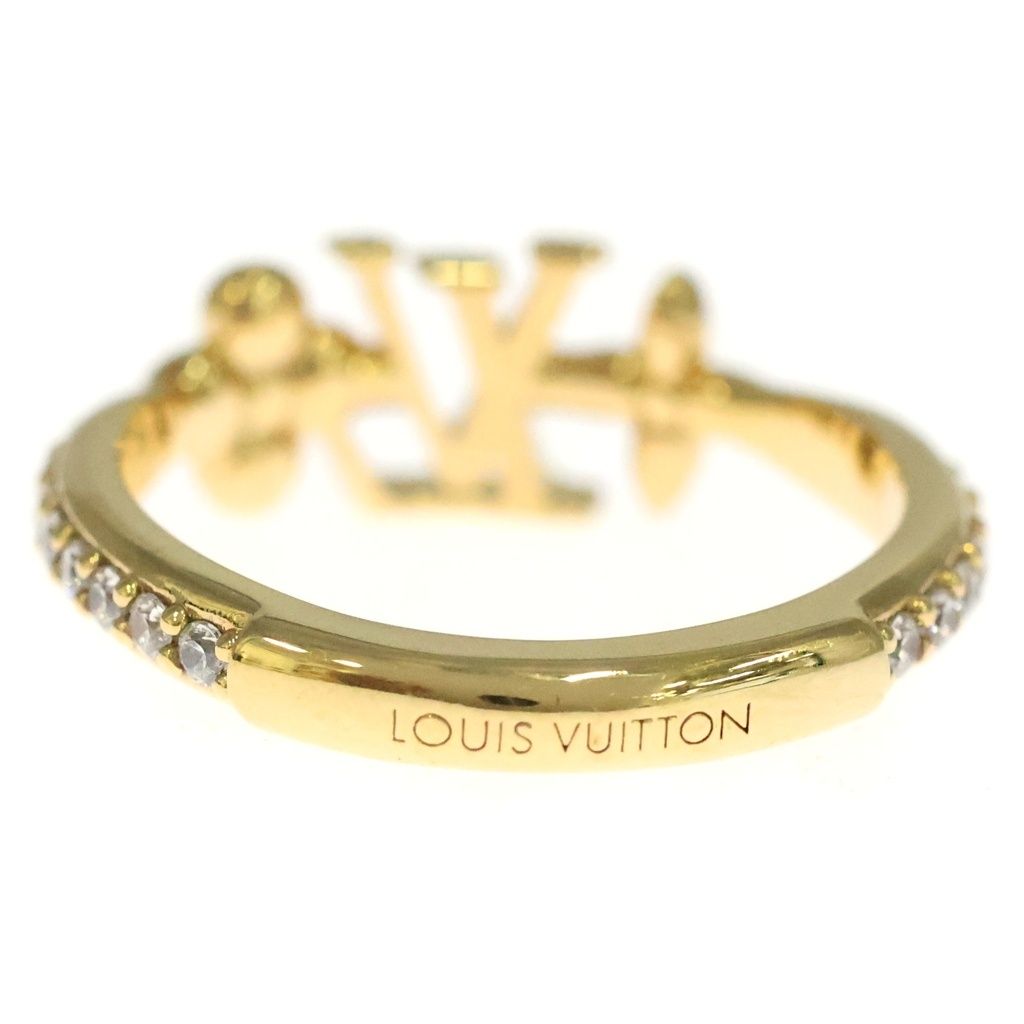 Louis Vuitton LV Eye Rhinestone Ring Gold — view 2