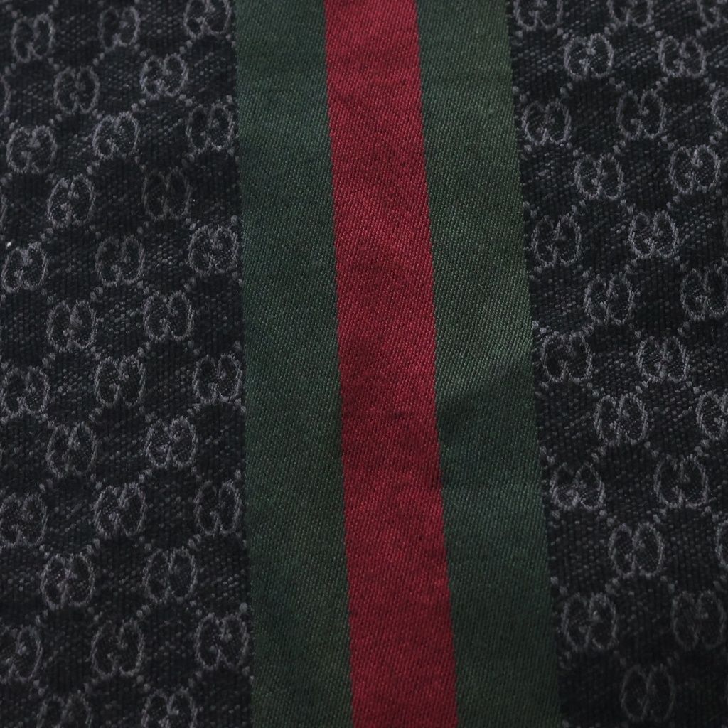 Gucci Sherry Line GG All Over Pattern Jacquard Silk Pretend scarf Black — view 2