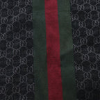 Gucci Sherry Line GG All Over Pattern Jacquard Silk Pretend scarf Black — view 2
