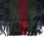Gucci Sherry Line GG All Over Pattern Jacquard Silk Pretend scarf Black — view 3