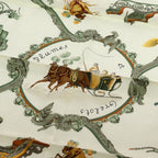 Hermes Carre 90 Plumes Et Grelots Red Silk Scarf — view 5