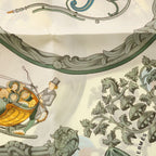 Hermes Carre 90 Plumes Et Grelots Red Silk Scarf — view 2