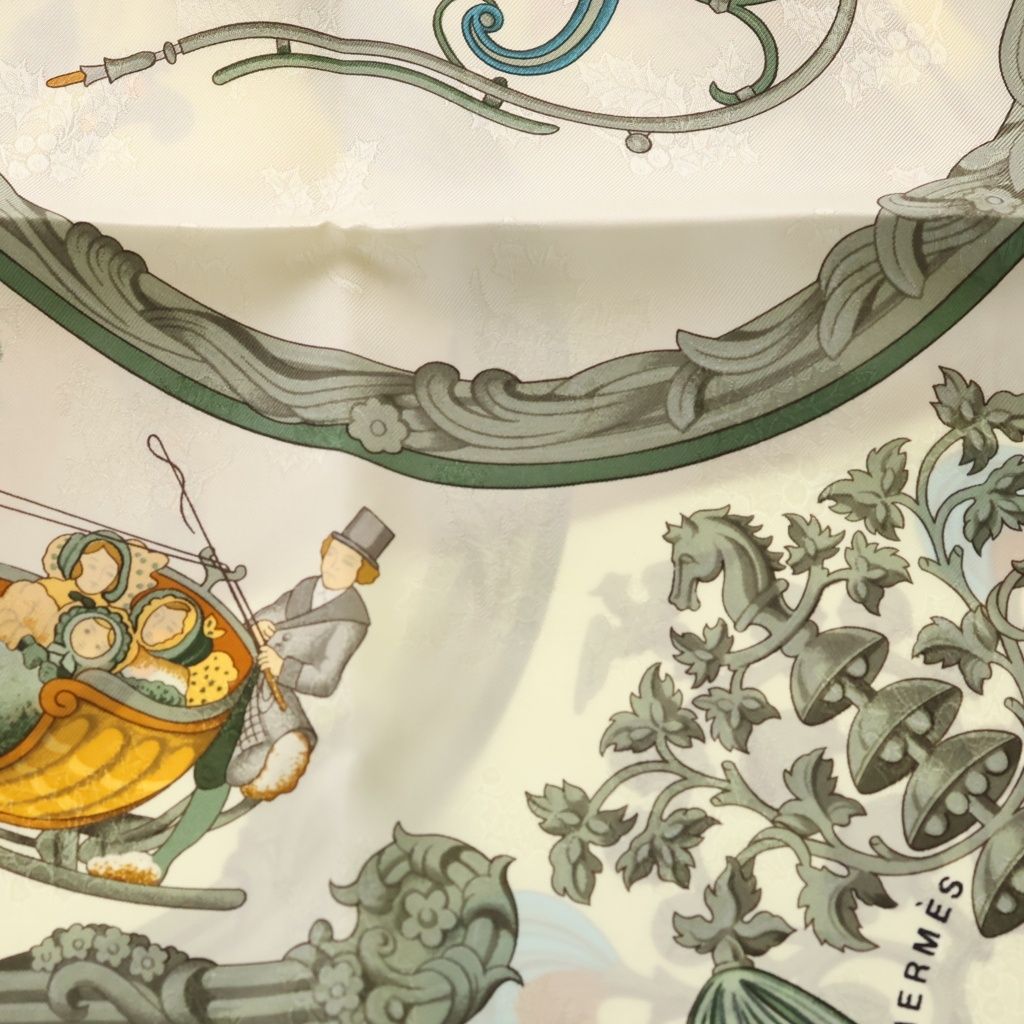 Hermes Carre 90 Plumes Et Grelots Red Silk Scarf — view 2