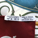 Hermes Carre 90 Plumes Et Grelots Red Silk Scarf — view 4