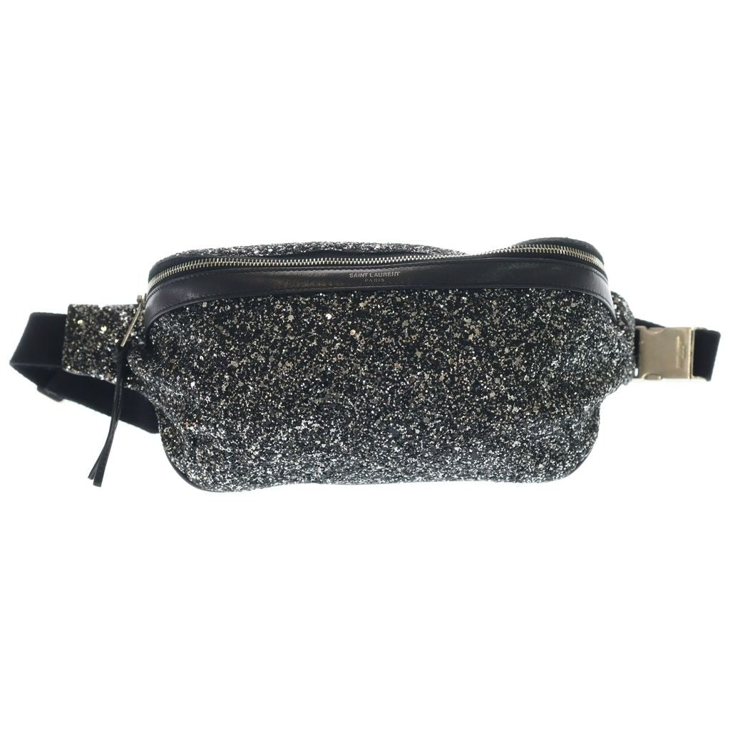 Saint Laurent Paris Spangle Belt Bag Silver