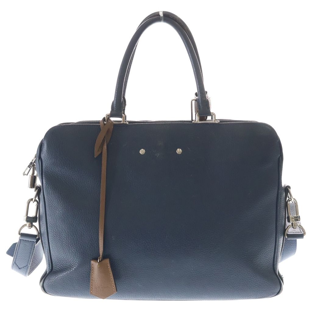 Louis Vuitton Alma Nd Briefcase Business Shoulder Bag Navy Taurillon Leather
