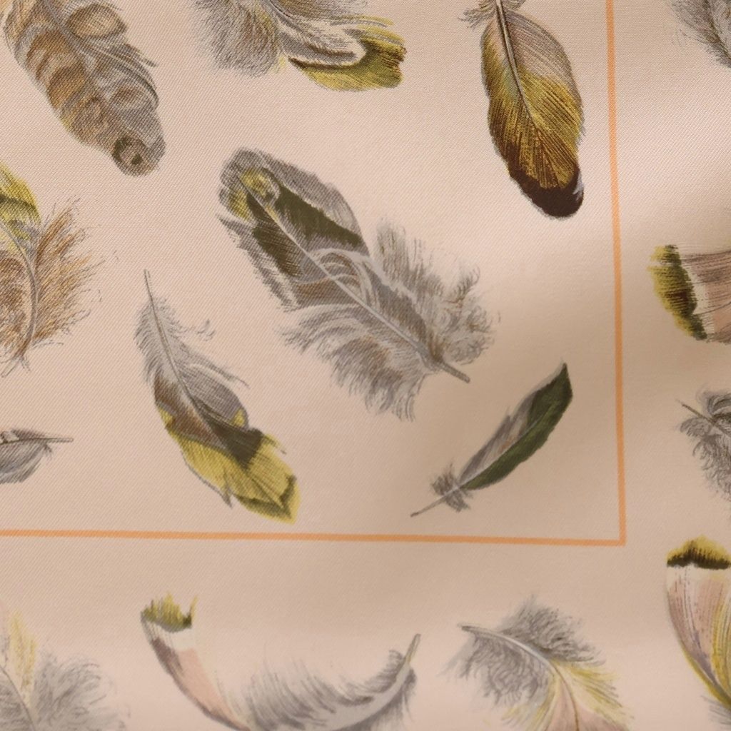 Hermes Plumes Par Henride Linares Shawl Scarf Pink Orange Angora Silk — view 2