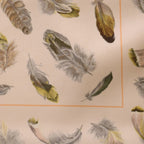 Hermes Plumes Par Henride Linares Shawl Scarf Pink Orange Angora Silk — view 2