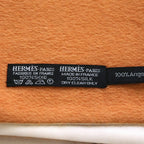 Hermes Plumes Par Henride Linares Shawl Scarf Pink Orange Angora Silk — view 4
