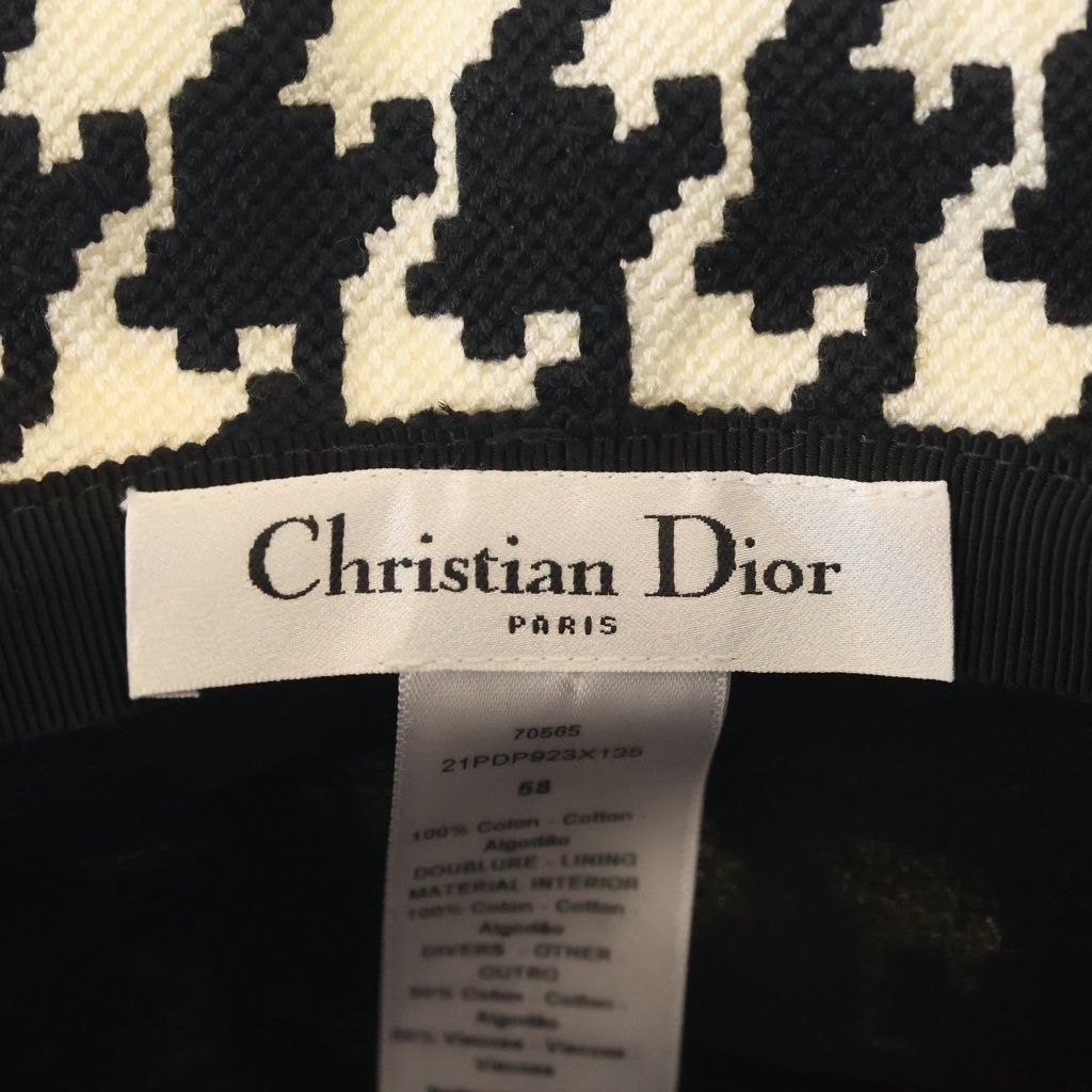 Dior Check Hat Black White — view 7