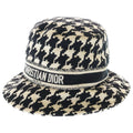 Dior Check Hat Black White
