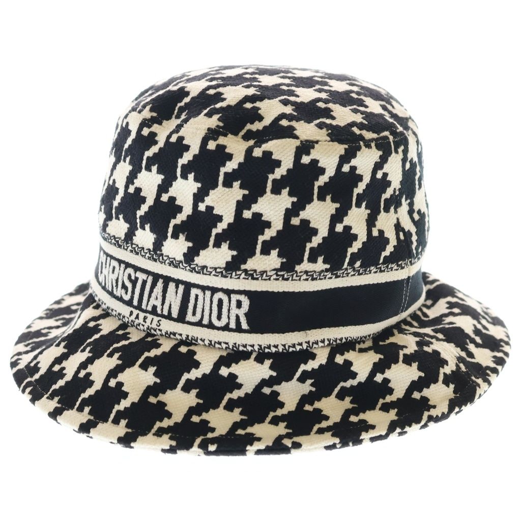 Dior Check Hat Black White