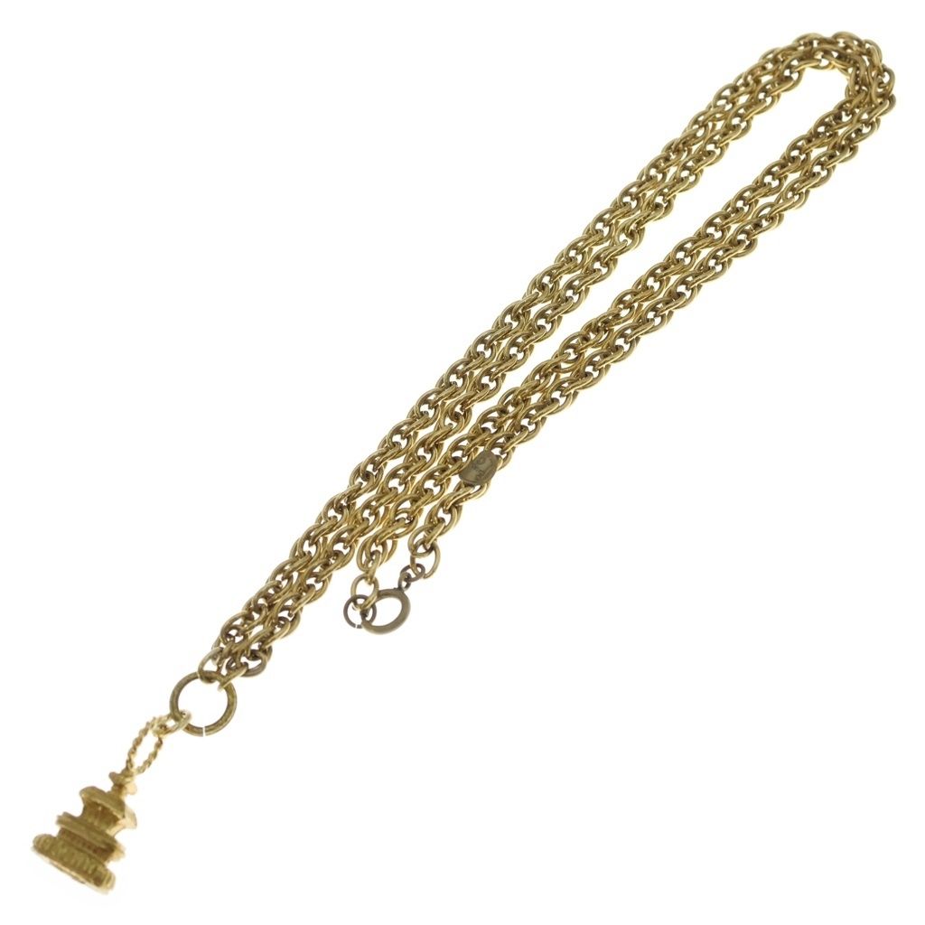 Chanel Motif Chain Necklace Gold — view 2