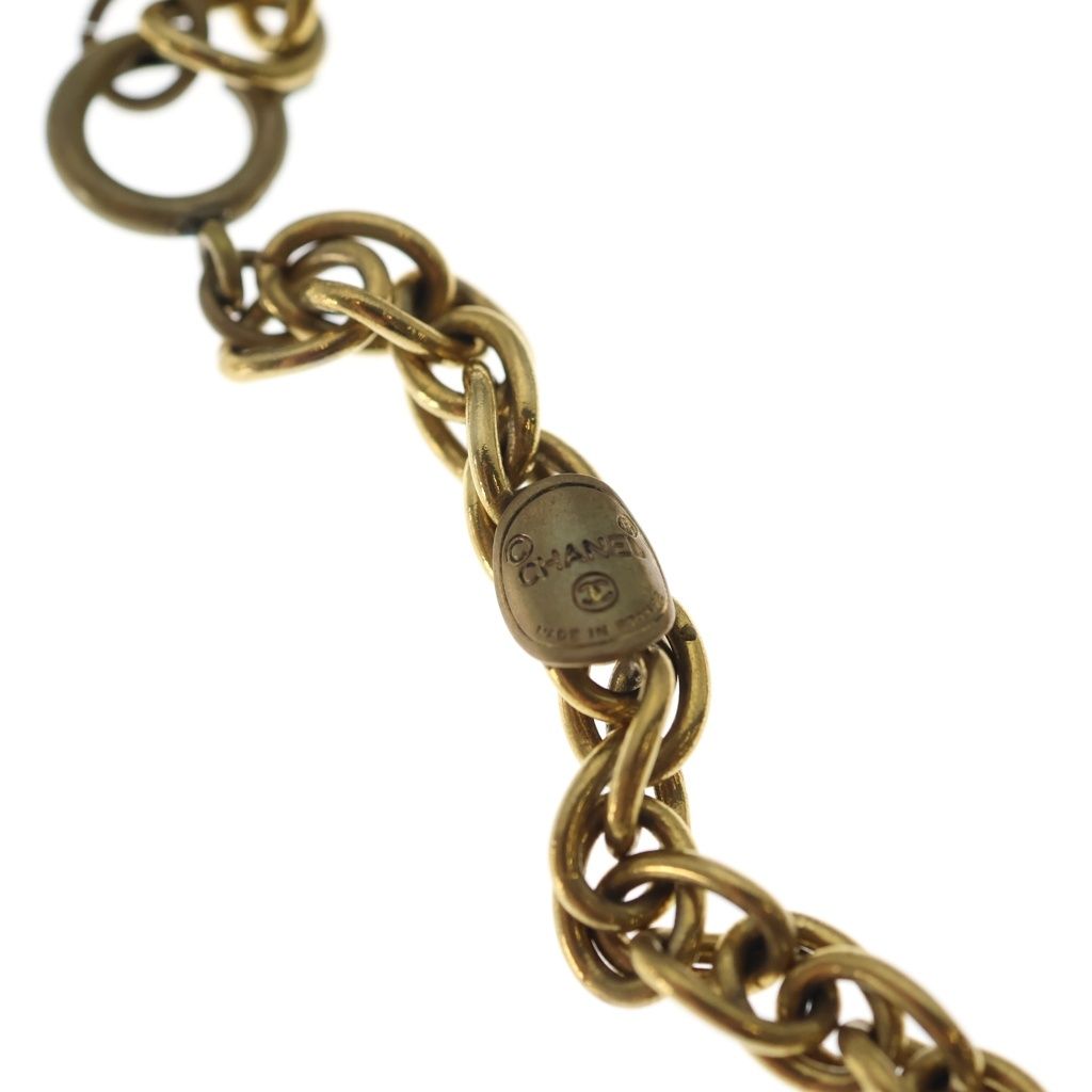Chanel Motif Chain Necklace Gold — view 6