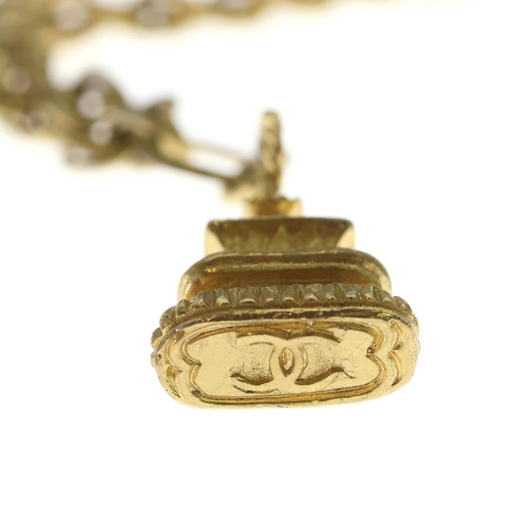 Chanel Motif Chain Necklace Gold — view 5