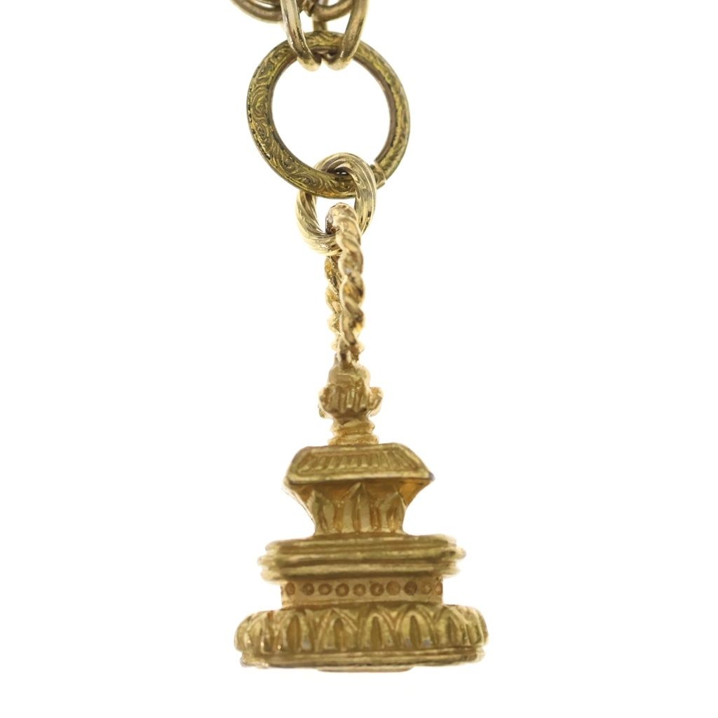 Chanel Motif Chain Necklace Gold — view 3