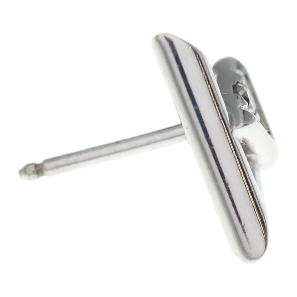 Louis Vuitton 18k White Gold LV One Earrings — view 4