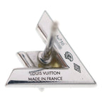 Louis Vuitton 18k White Gold LV One Earrings — view 5