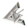 Louis Vuitton 18k White Gold LV One Earrings