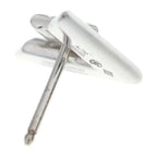 Louis Vuitton 18k White Gold LV One Earrings — view 2