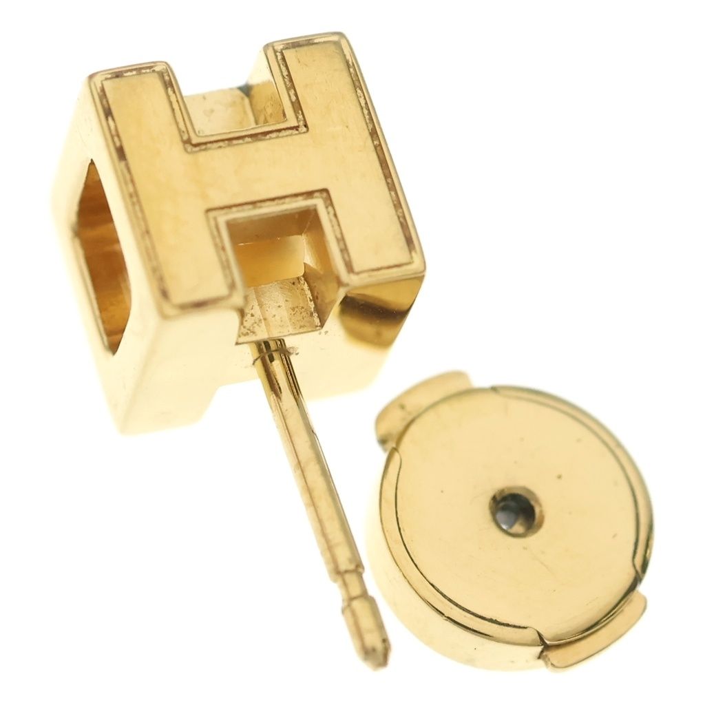 Hermes ju Ash Logo Earrings Gold — view 5