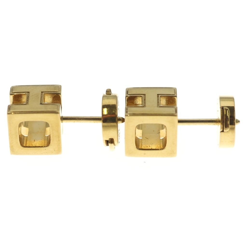 Hermes ju Ash Logo Earrings Gold — view 3