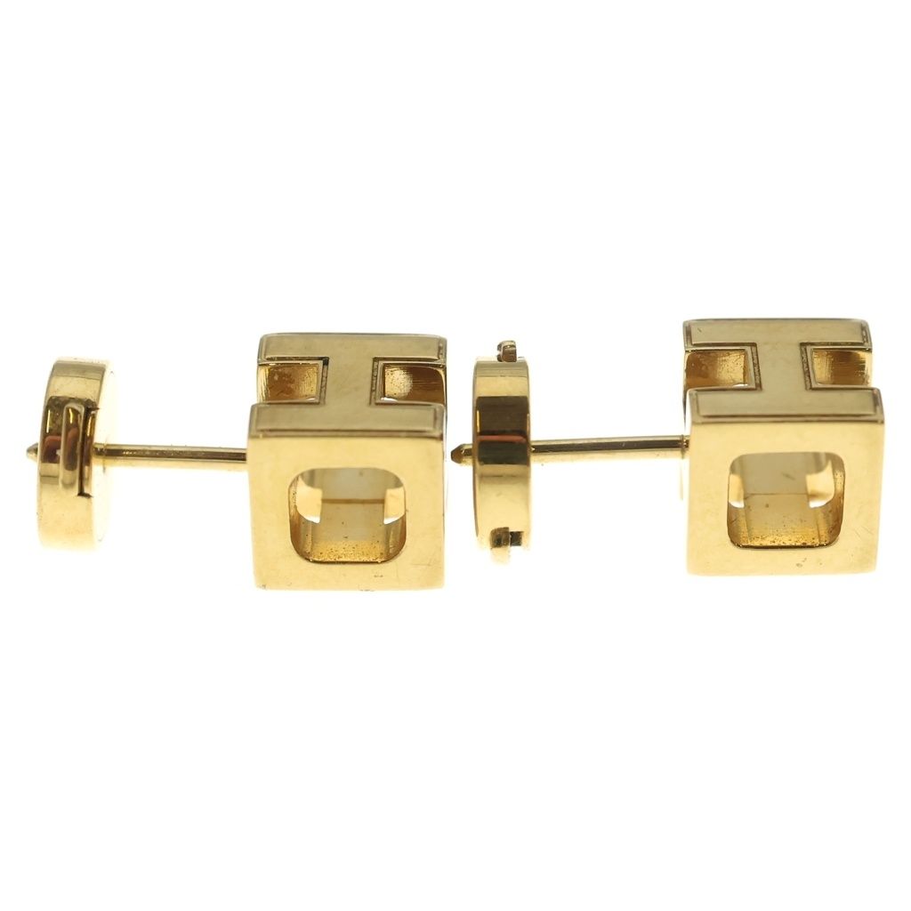 Hermes ju Ash Logo Earrings Gold — view 4
