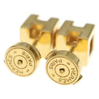 Hermes ju Ash Logo Earrings Gold — view 2