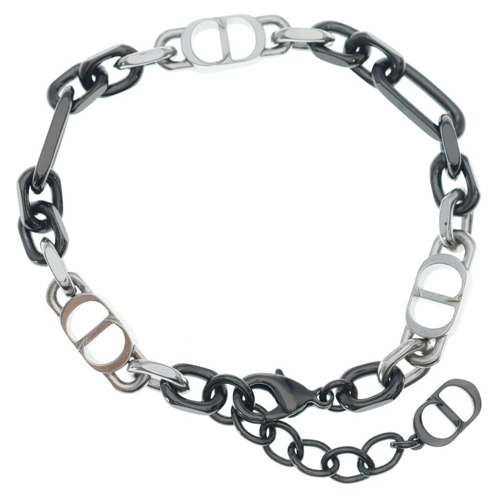 Dior CD Icon CD Eye Chain Link Bracelet Black Silver — view 2