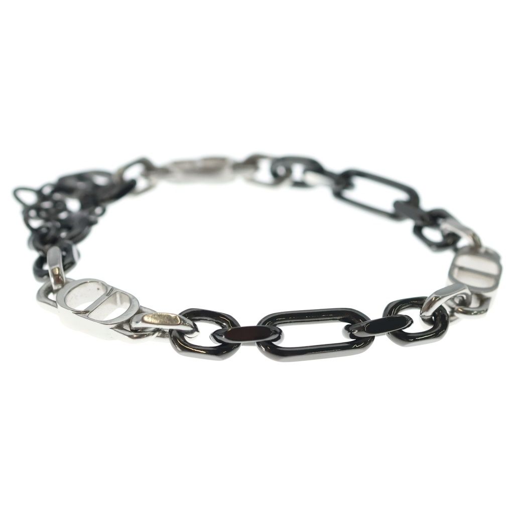 Dior CD Icon CD Eye Chain Link Bracelet Black Silver — view 3
