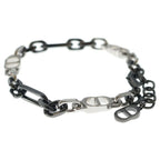 Dior CD Icon CD Eye Chain Link Bracelet Black Silver — view 4