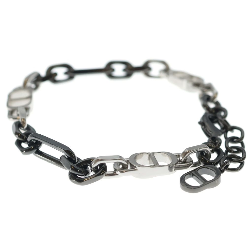Dior CD Icon CD Eye Chain Link Bracelet Black Silver — view 4