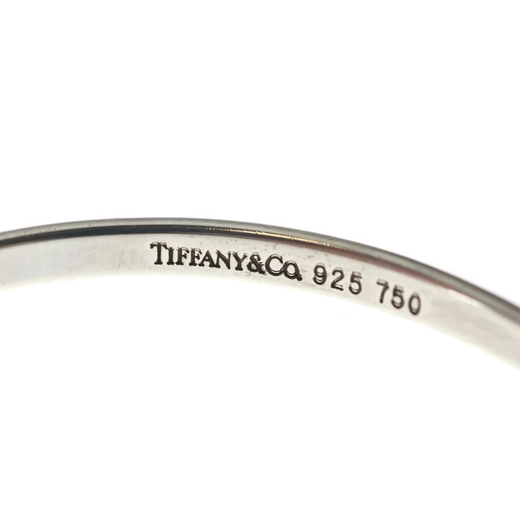 Tiffany & Co Hook &eye Bangle Bracelet 18k Yellow Gold Silver — view 5