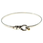 Tiffany & Co Hook &eye Bangle Bracelet 18k Yellow Gold Silver — view 4