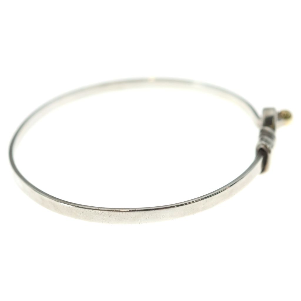 Tiffany & Co Hook &eye Bangle Bracelet 18k Yellow Gold Silver — view 3