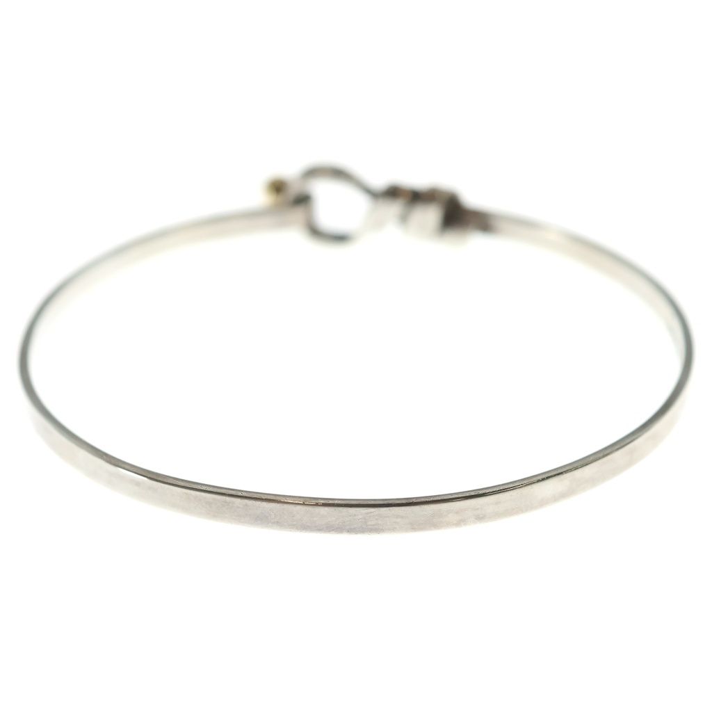Tiffany & Co Hook &eye Bangle Bracelet 18k Yellow Gold Silver — view 2