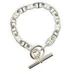 Hermes Chaine D'ancre Chain Bracelet Silver
