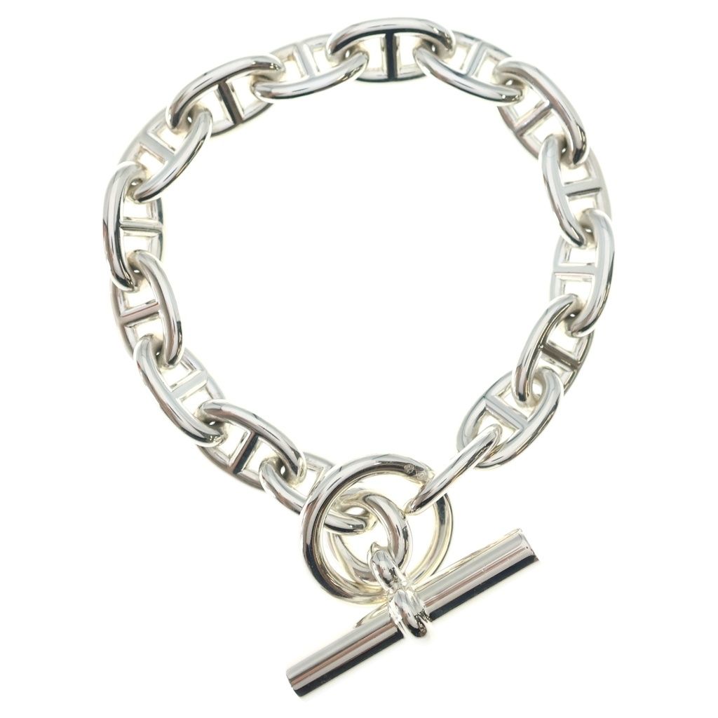 Hermes Chaine D'ancre Chain Bracelet Silver
