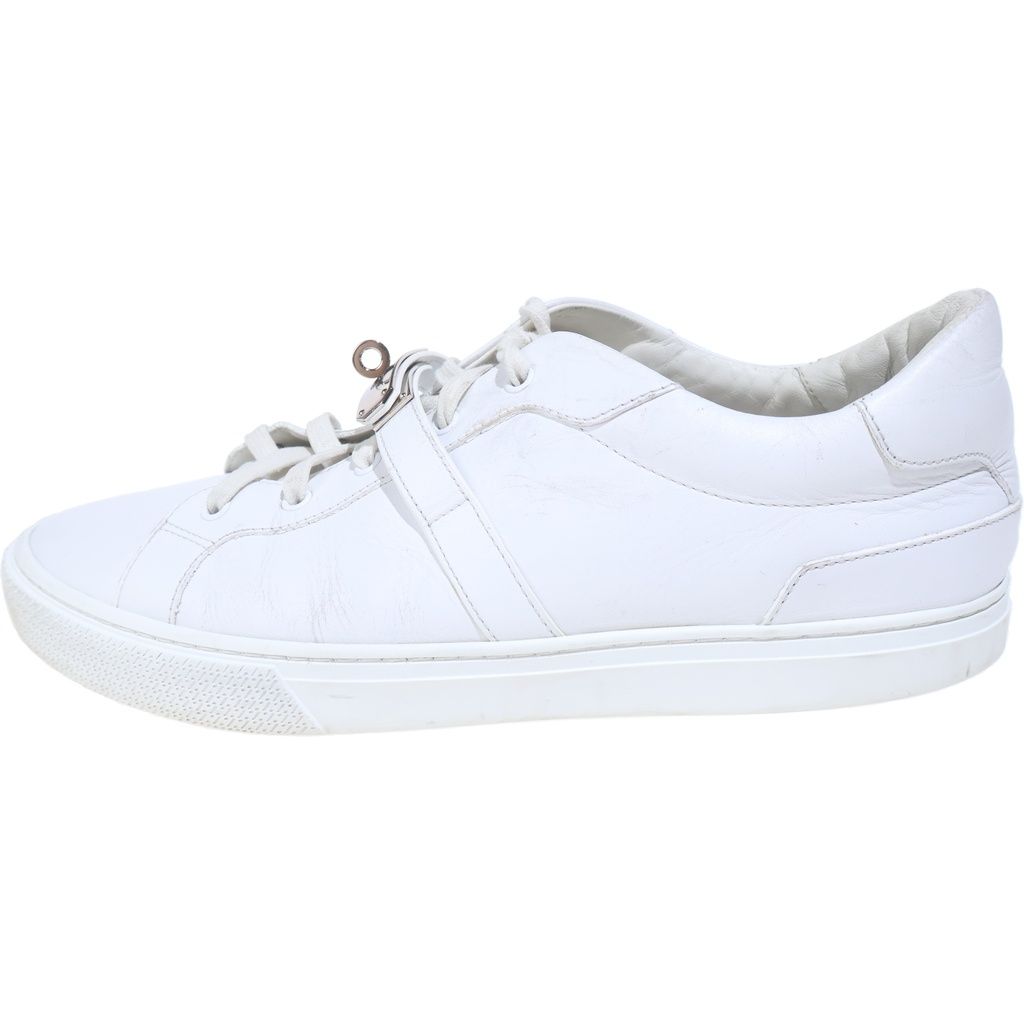 Hermes Kelly Buckle Low Cut Sneakers White