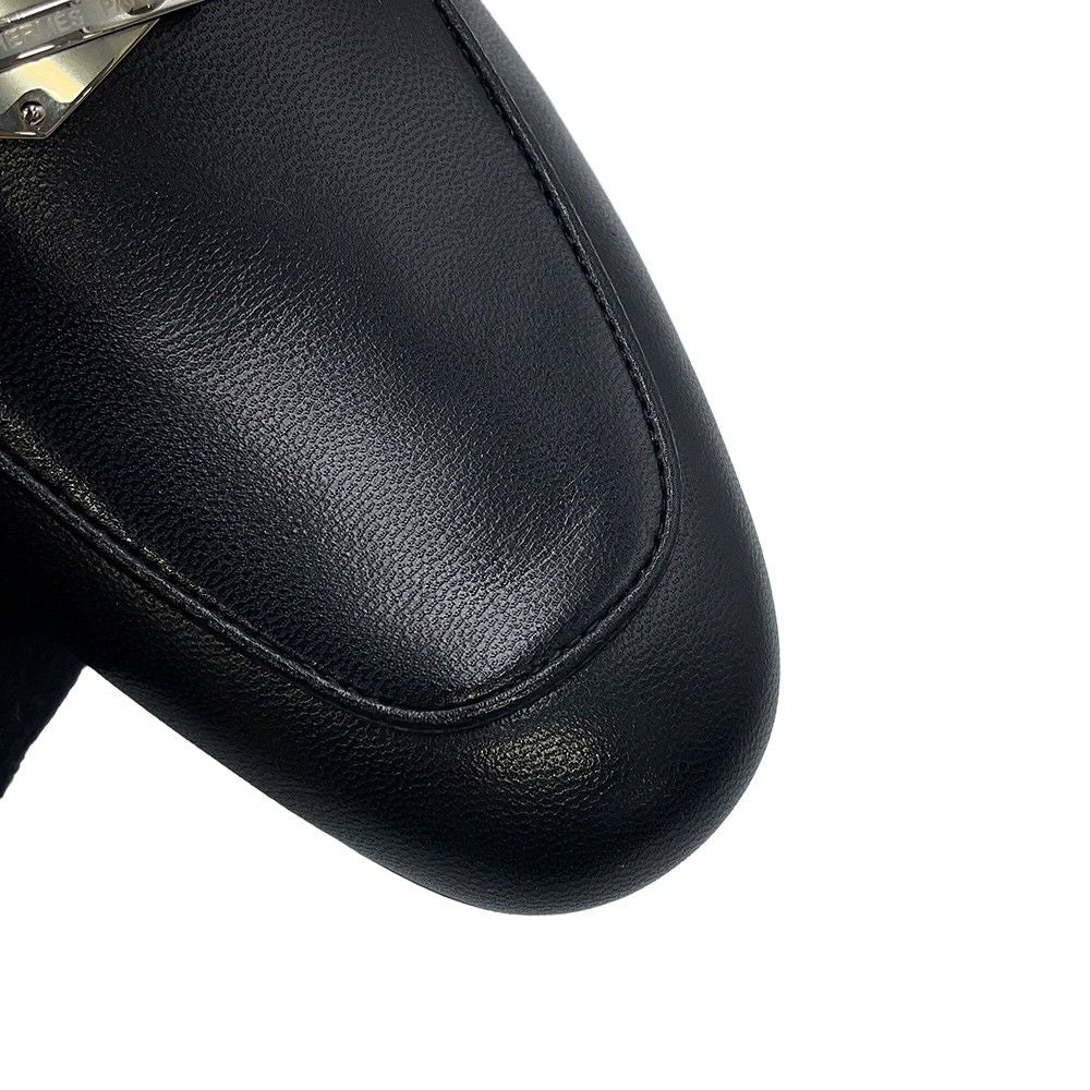 Hermes Mules Oz Leather 36 Shoes Black — view 5