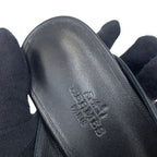 Hermes Mules Oz Leather 36 Shoes Black — view 6