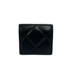 Chanel le Available Stand Quilted CC Logo Lambskin Tri Foldwallet Black Wallet — view 2