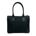 Gucci GG Logo Canvas Leather Mini Tote Boston Bag Black — view 3