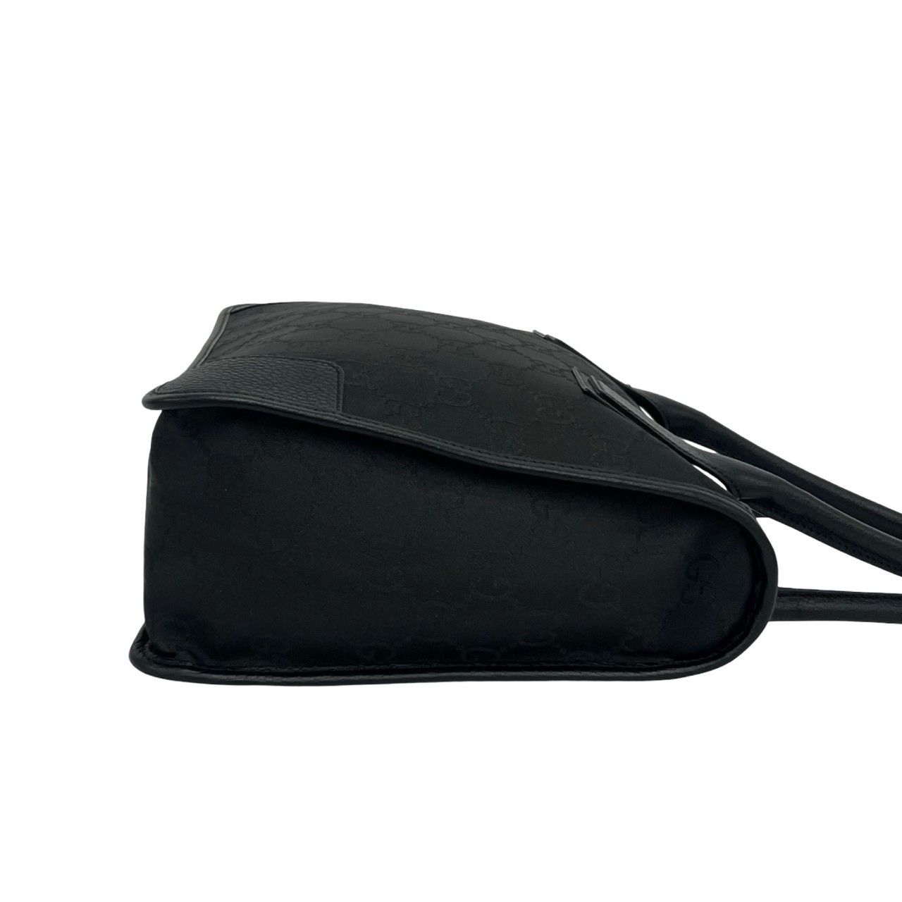Gucci GG Logo Canvas Leather Mini Tote Boston Bag Black — view 6