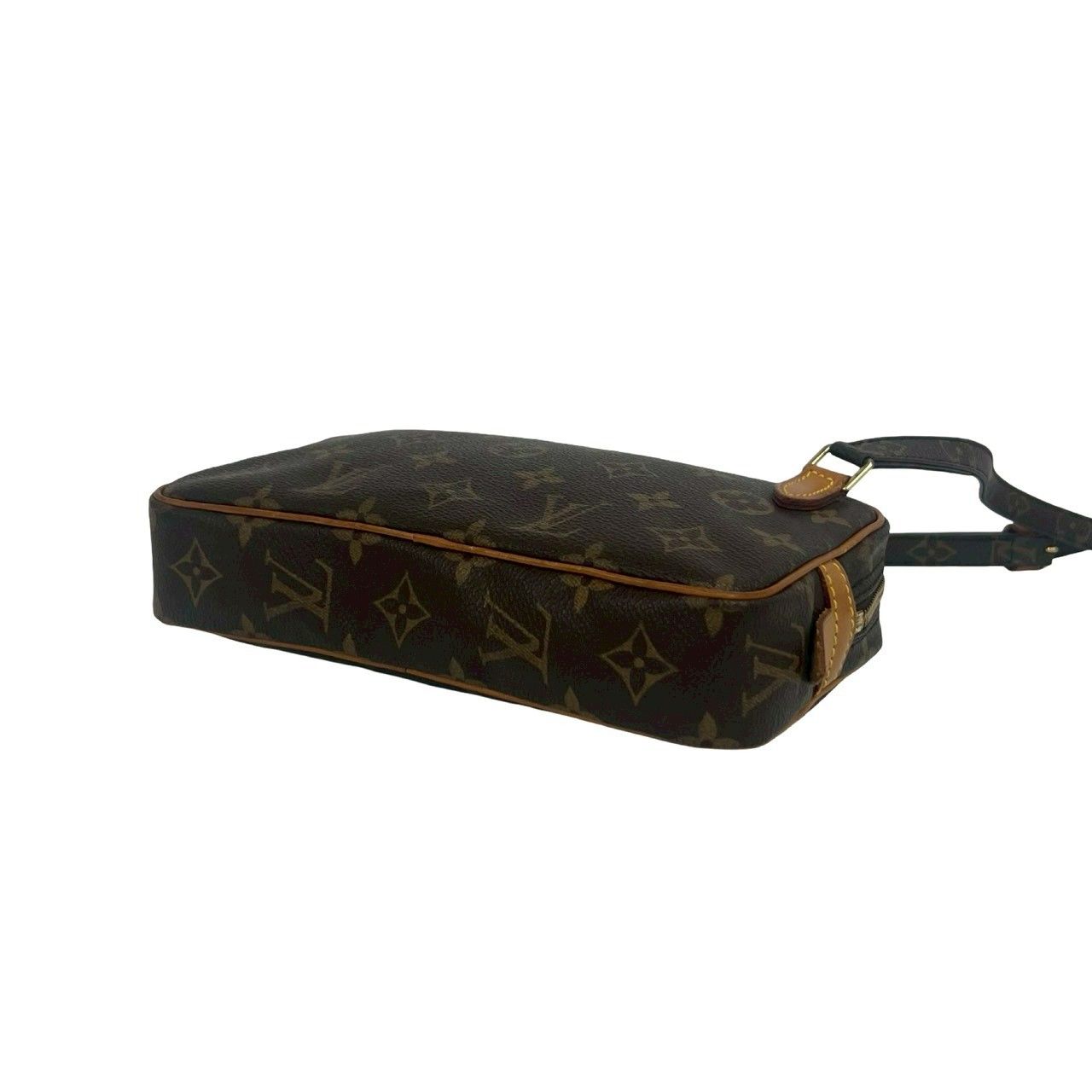 Louis Vuitton Pochette roulis Bandouliere Monogram Leather Shoulder Bag Brown — view 8