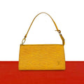 Louis Vuitton Vintage Pochette Epi Leather Handbag Yellow
